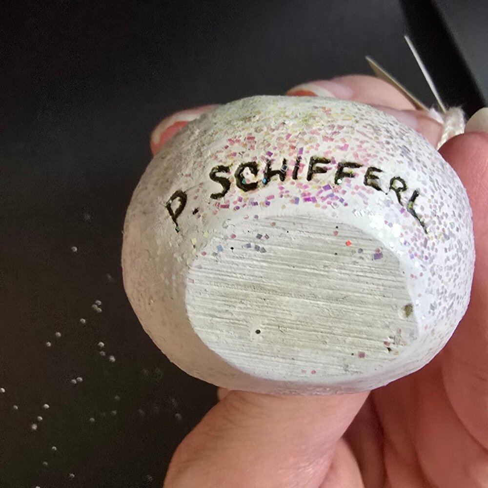 NWT Pam Schifferl Santa On Glittered Snowball Ornament Star Accents by Midwest - Picture 13 of 13